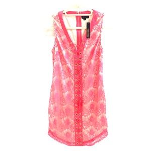 Pink Lace Miss Avenue Dress (Large) NWT